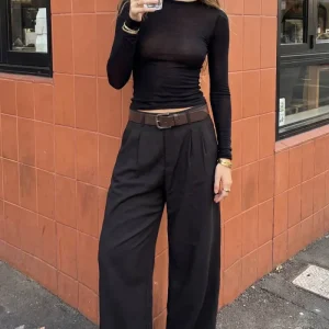 Pantalón vestir wide leg