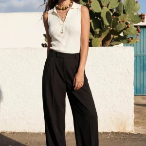 Pantalón vestir wide leg