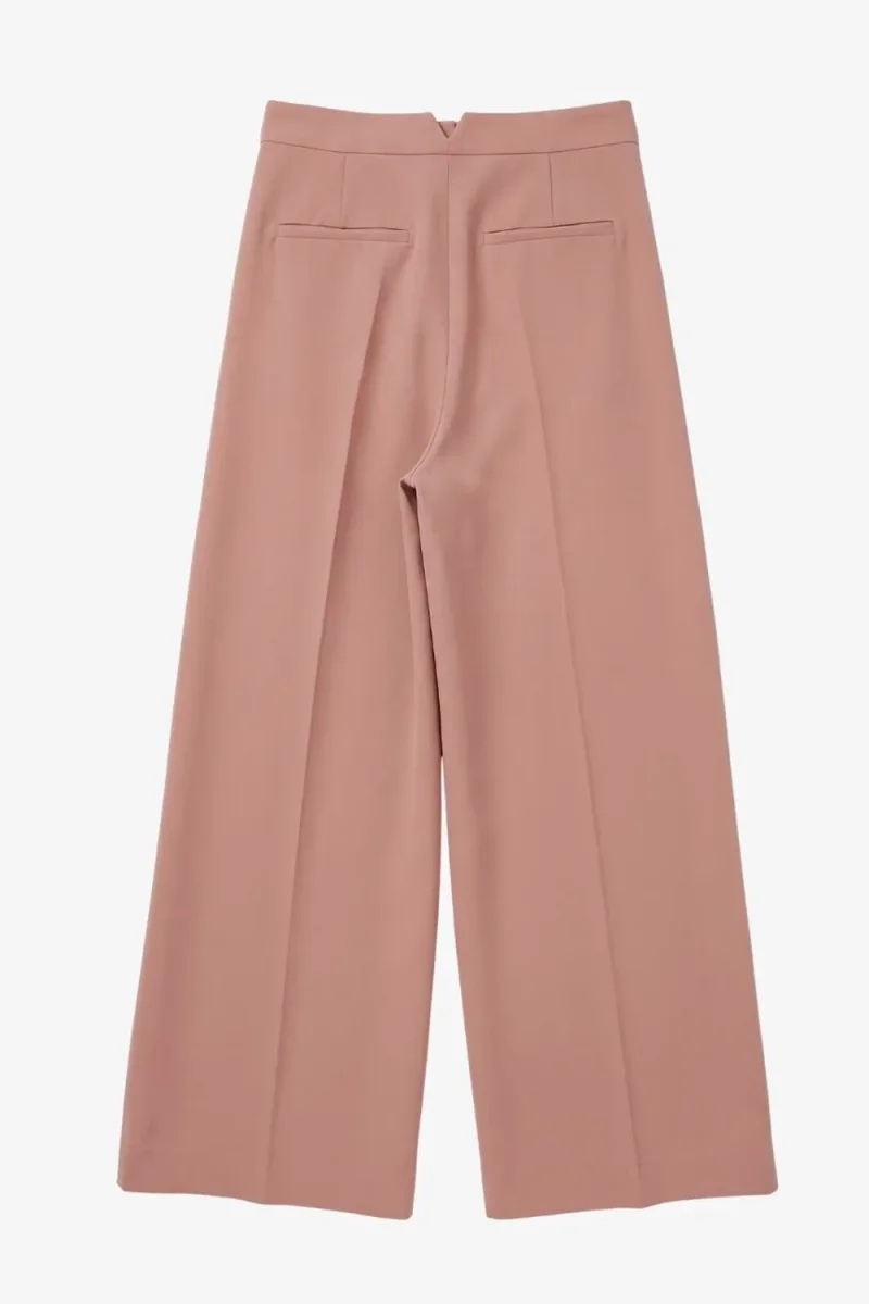 Pantalón wide leg con pinzas frontales tiro alto - Imagen 8