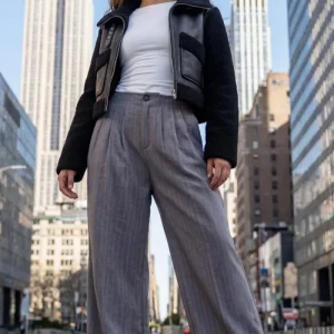 Pantalón wide leg pinzas