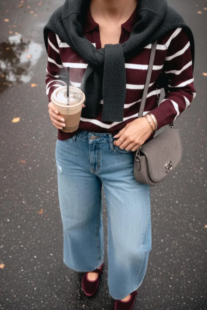 Sweater rayas cuello polo - Imagen 3