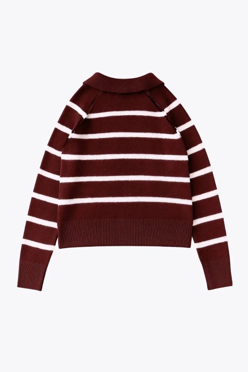 Sweater rayas cuello polo - Imagen 6