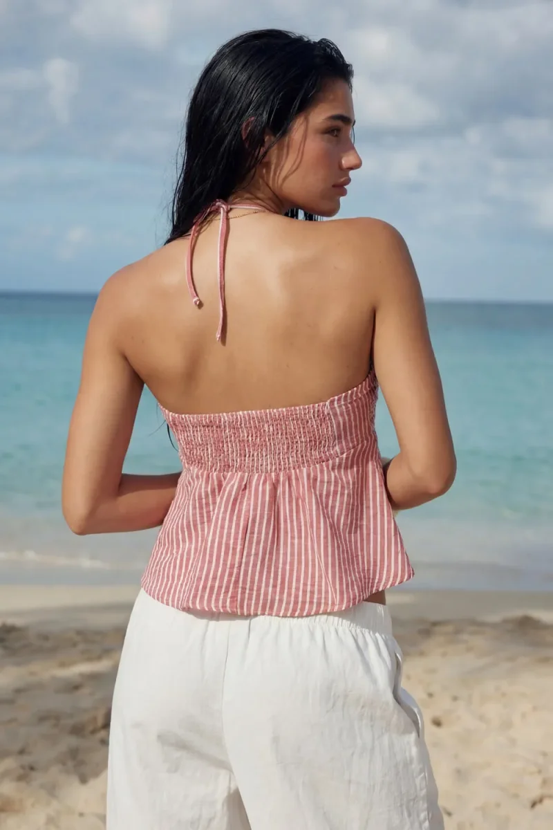 Top bandeau con tirantes rayas - Imagen 5