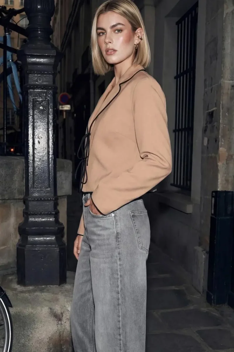 Top blazer lazos