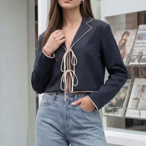 Top blazer lazos