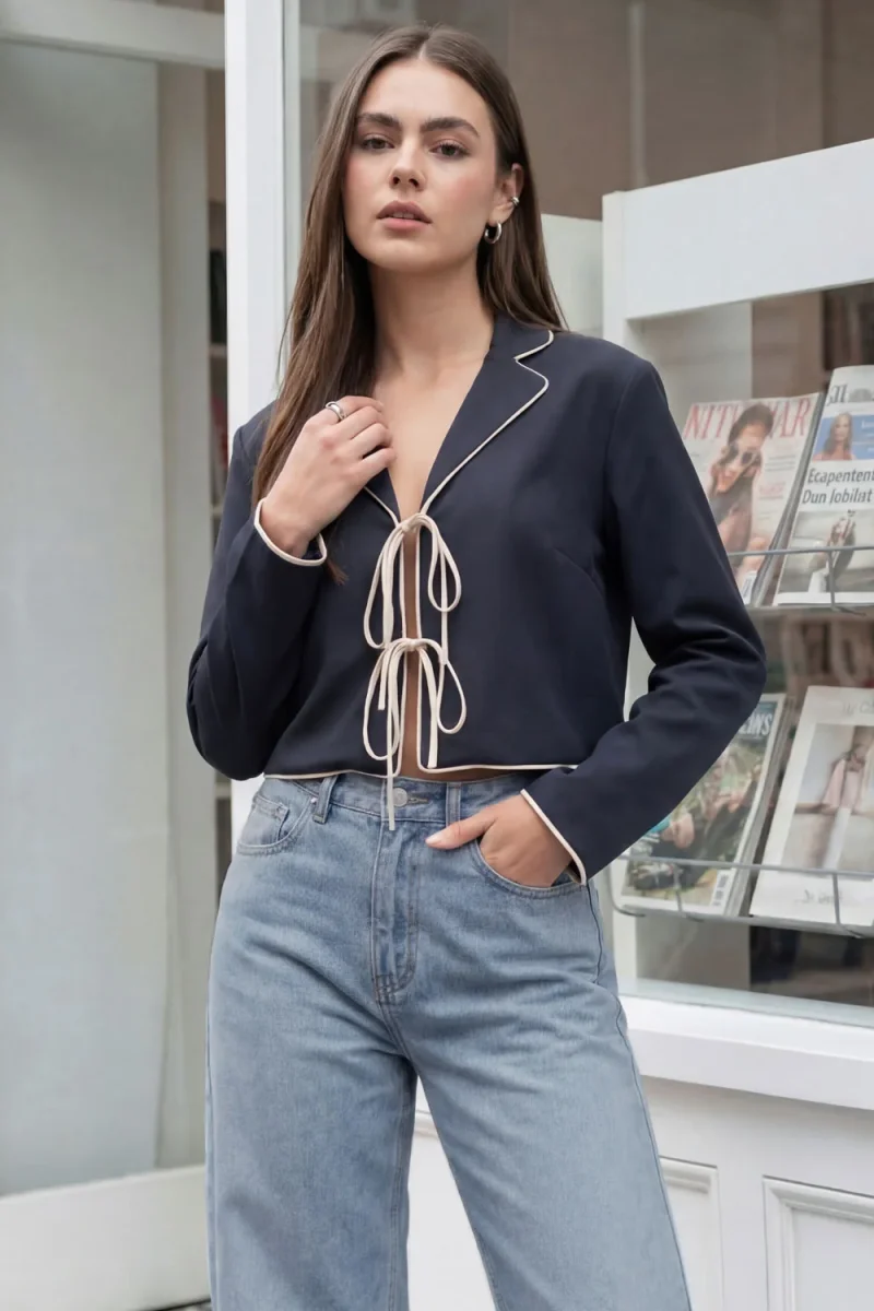 Top blazer lazos