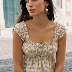 Top Élise estampado
