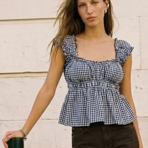 Top Élise estampado