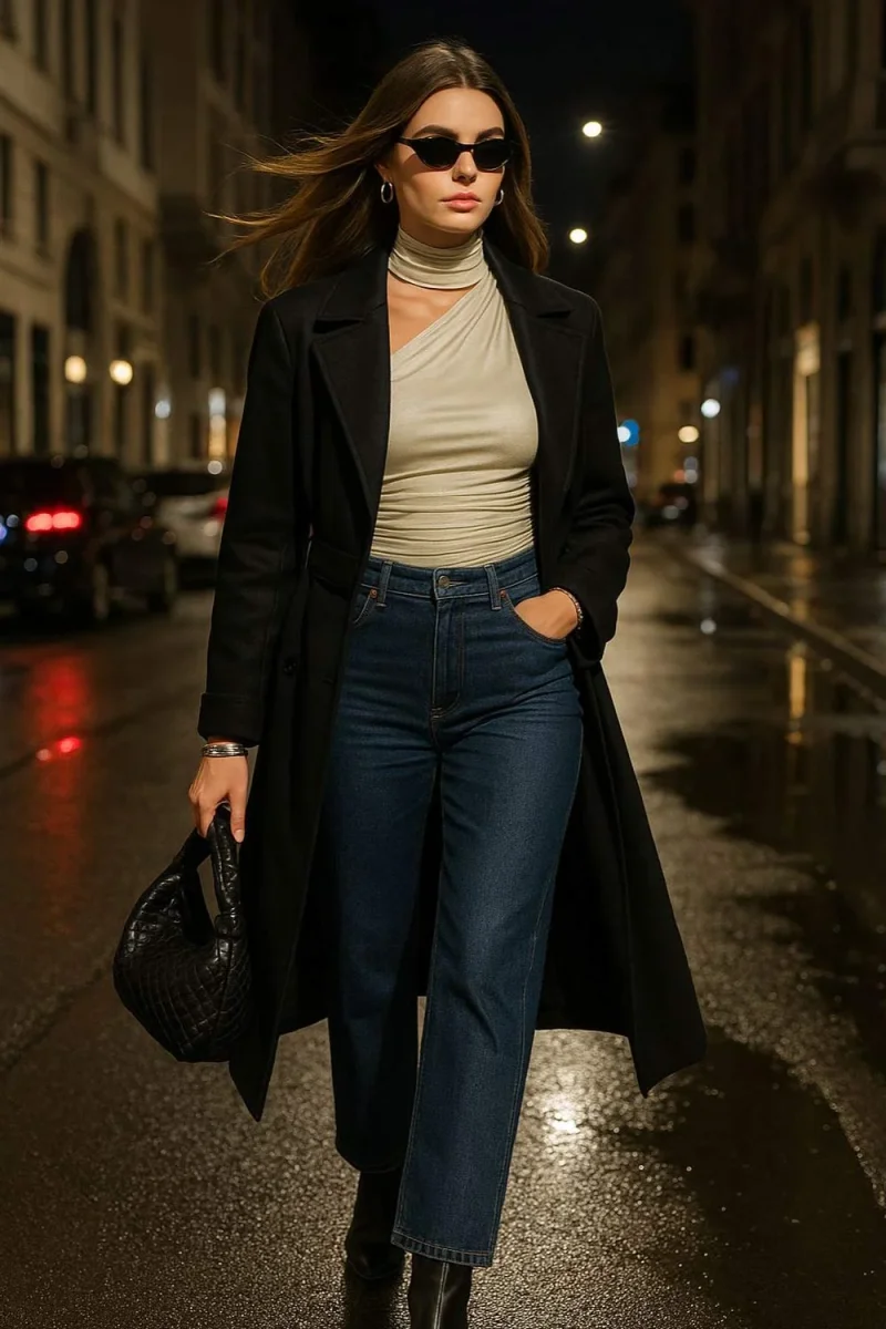 Top Fiori metálico con choker - Imagen 3