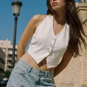 Top halter botones