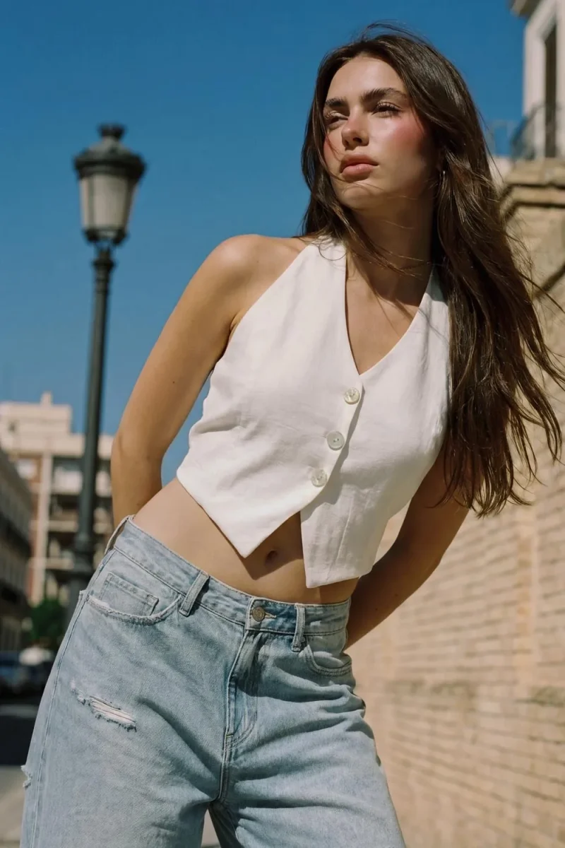 Top halter botones - Imagen 2