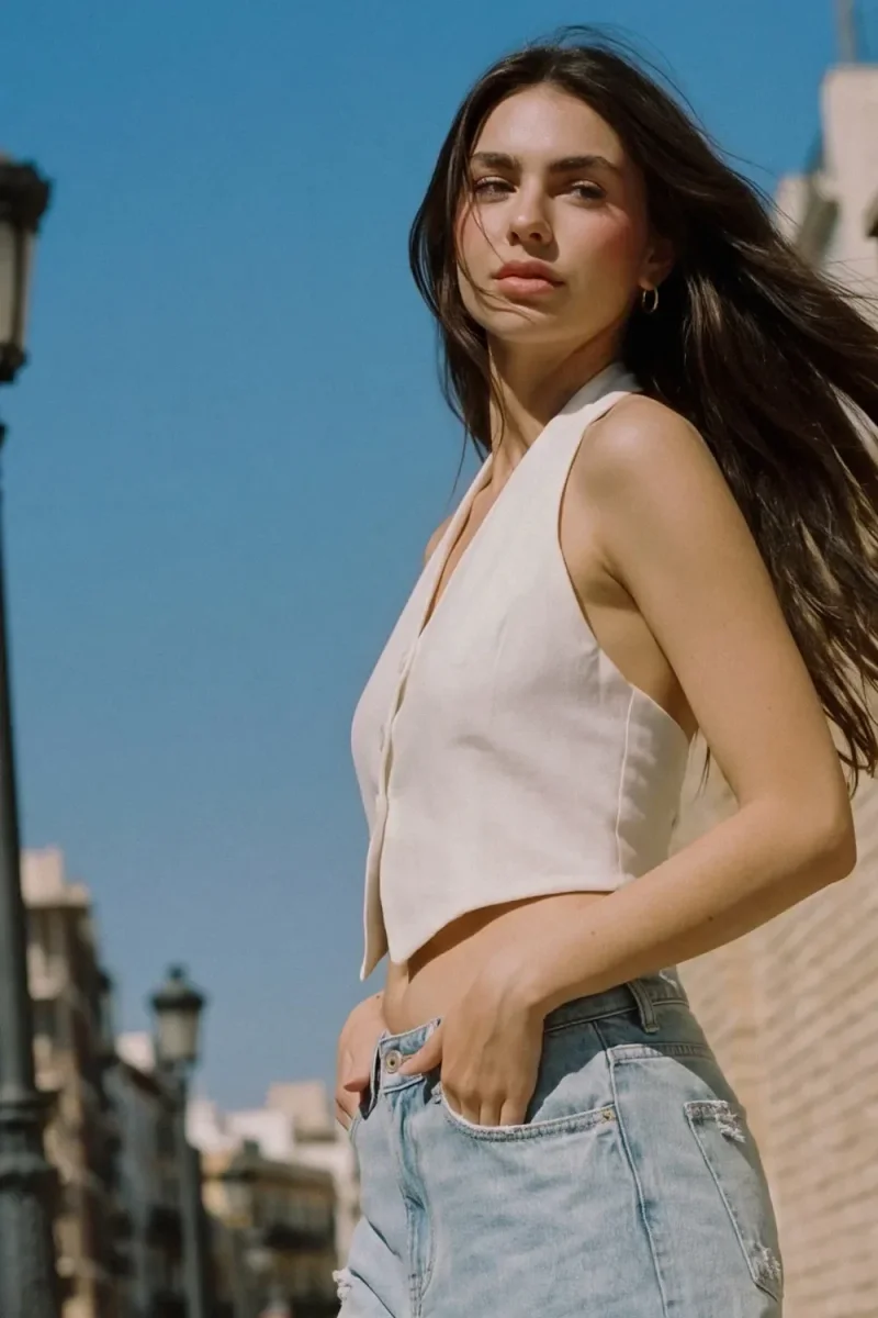 Top halter botones - Imagen 6