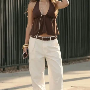 Top halter escote