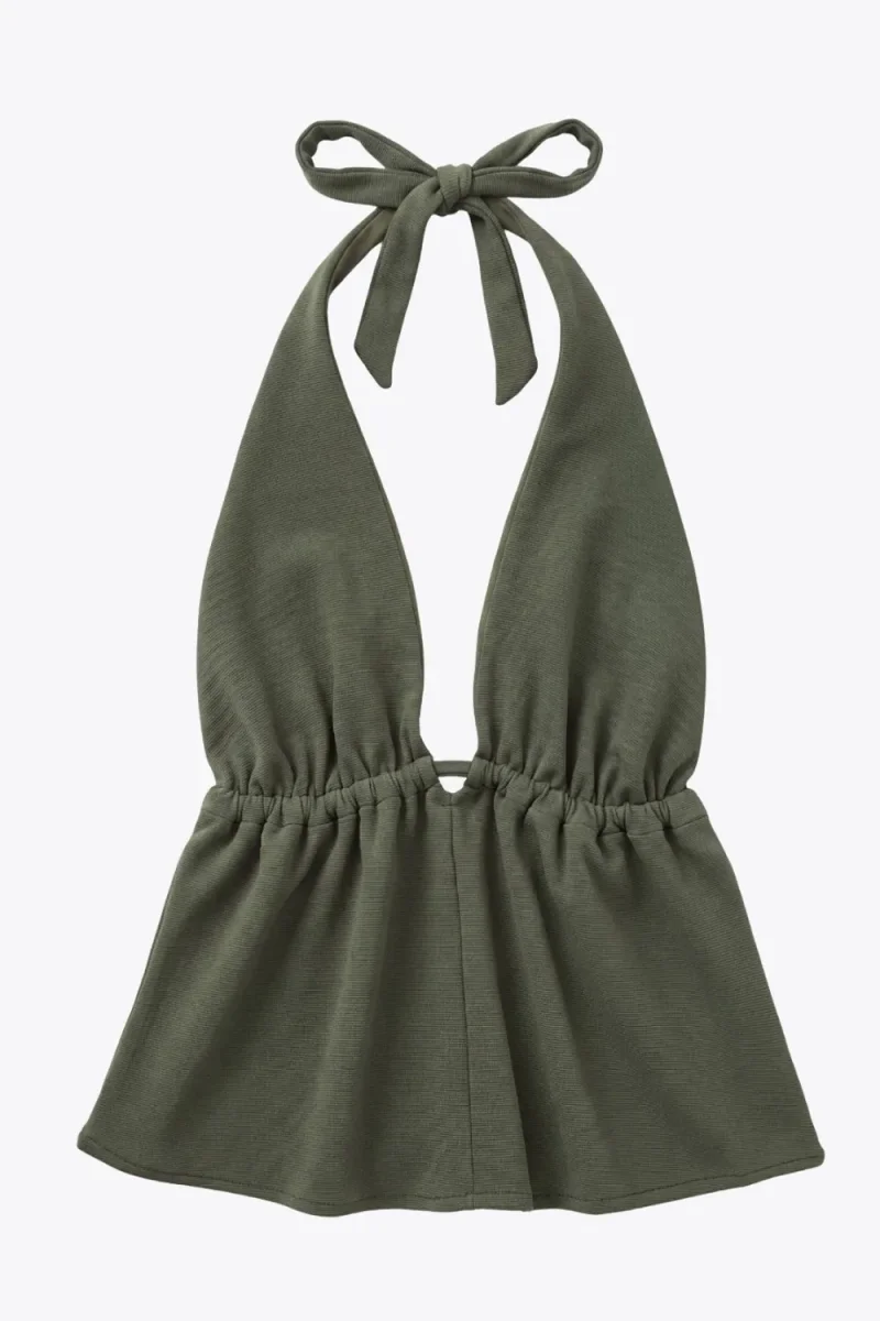 Top halter escote textura - Imagen 7