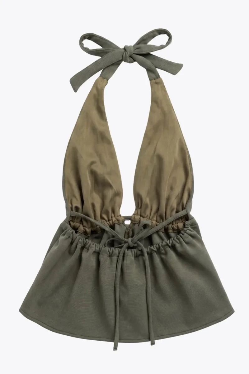 Top halter escote textura - Imagen 8