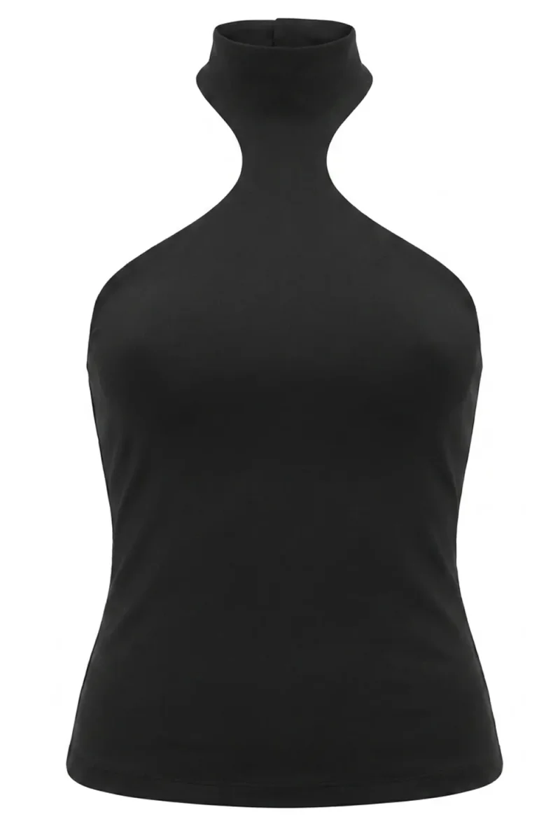 Top halter Frankie fit ajustado cuello alto - Imagen 7