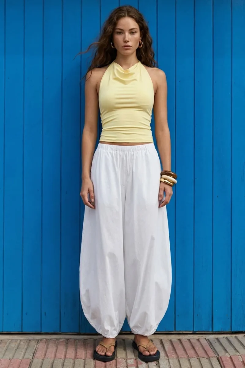 Top Kamala cuello halter fluido - Imagen 5