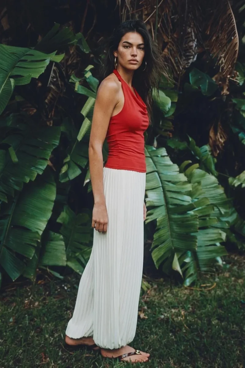 Top Kamala cuello halter fluido - Imagen 5