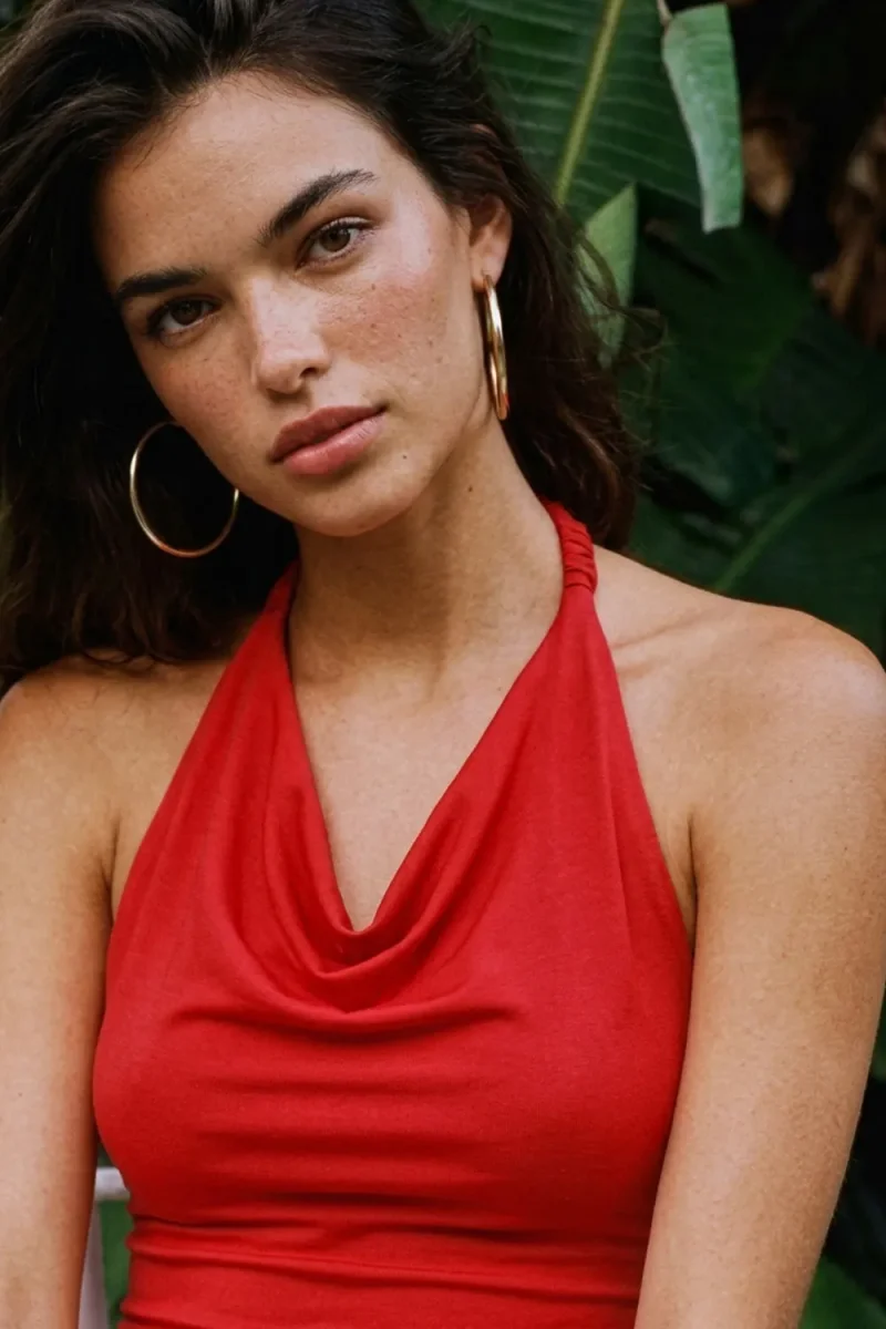 Top Kamala cuello halter fluido - Imagen 6