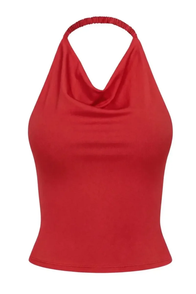 Top Kamala cuello halter fluido - Imagen 8