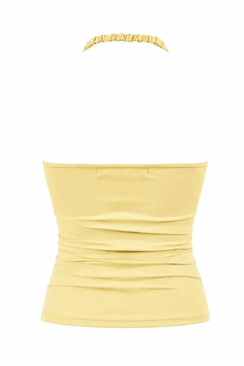 Top Kamala cuello halter fluido - Imagen 8