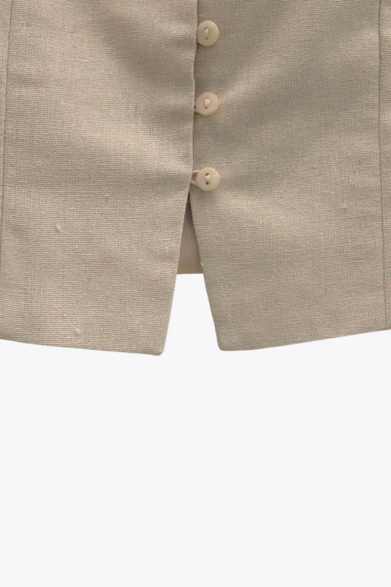 Top lino botones - Imagen 9