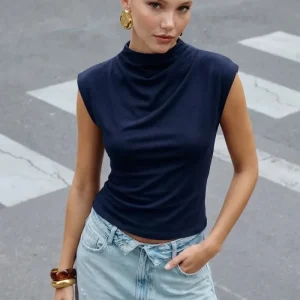 Top Lucky cuello mock