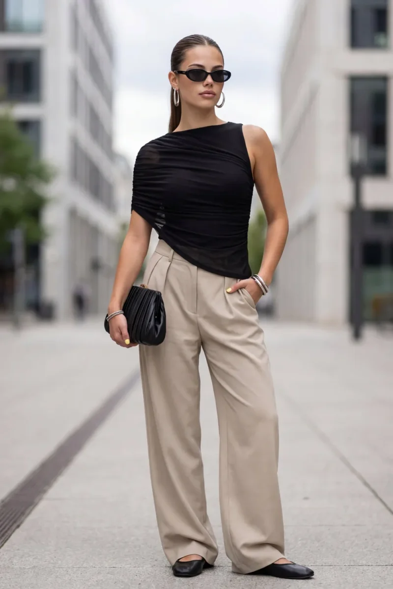 Top Noir Light plisado - Imagen 4