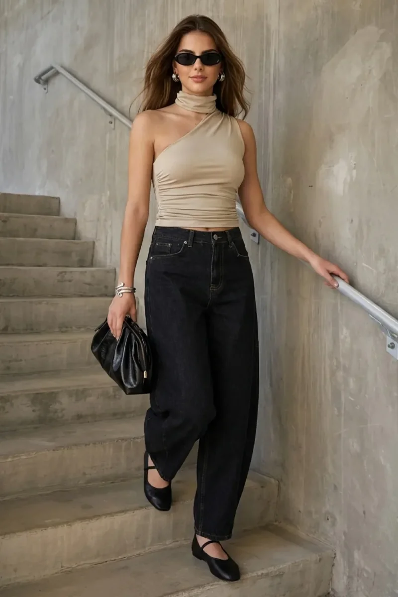 Top Nova asimétrico con choker - Imagen 4
