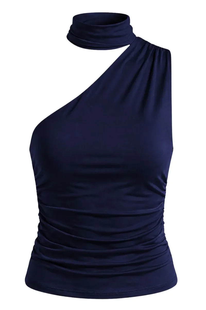 Top Nova asimétrico con choker - Imagen 7