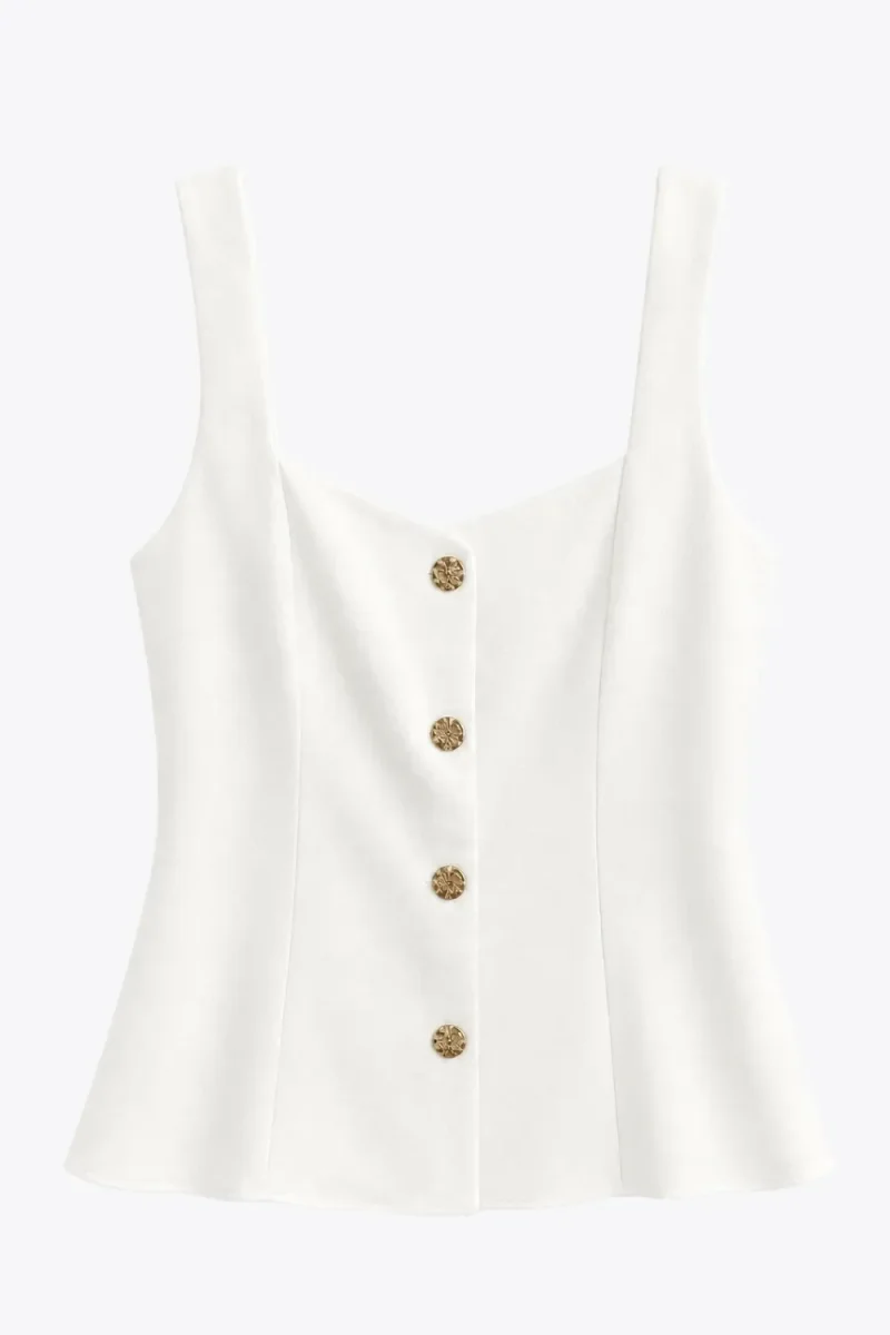 Top peplum botones - Imagen 6