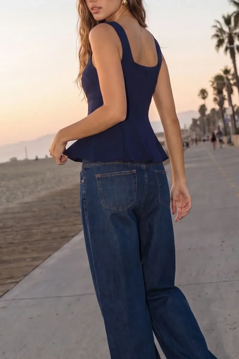Top peplum botones - Imagen 4