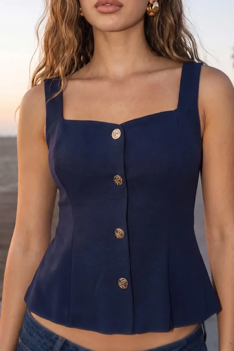 Top peplum botones - Imagen 6