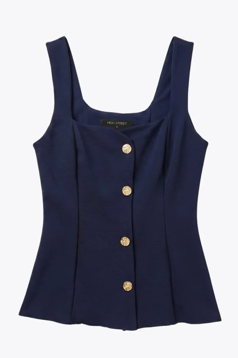 Top peplum botones - Imagen 7