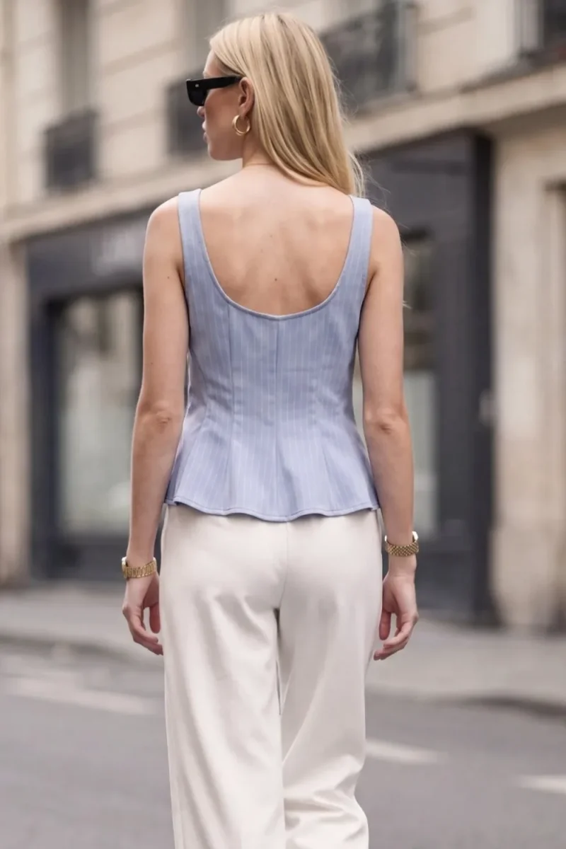 Top peplum rayas - Imagen 4