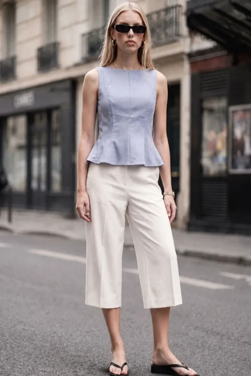 Top peplum rayas - Imagen 5
