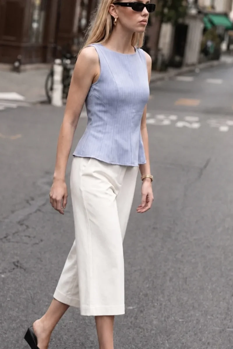Top peplum rayas - Imagen 6