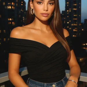 Top Priscy cruzado manga corta seguida