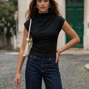 Top Venice cuello mock