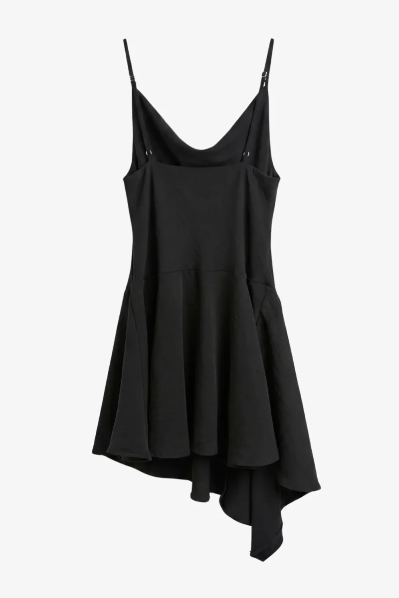 Vestido bajo asimétrico satín - Imagen 8