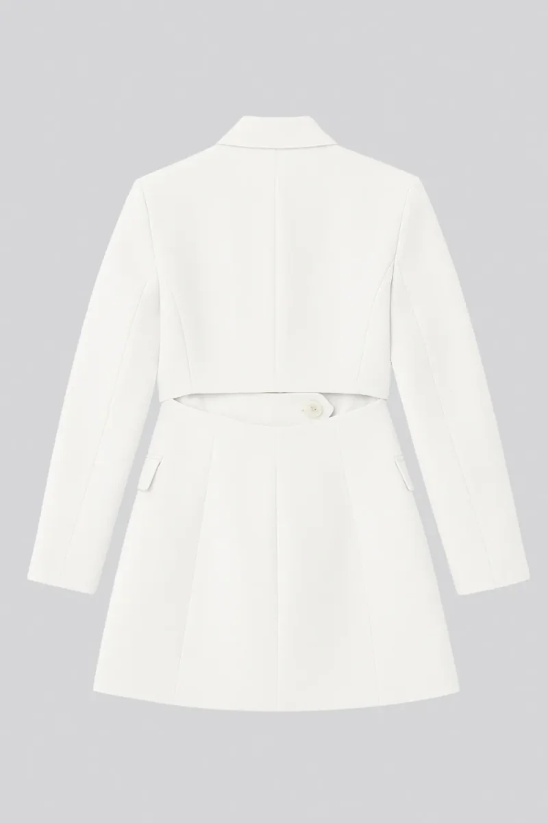 Vestido blazer cruzado corto con cut out - Imagen 8