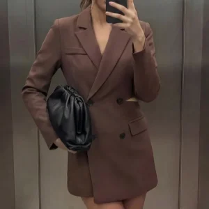 Vestido blazer manga larga