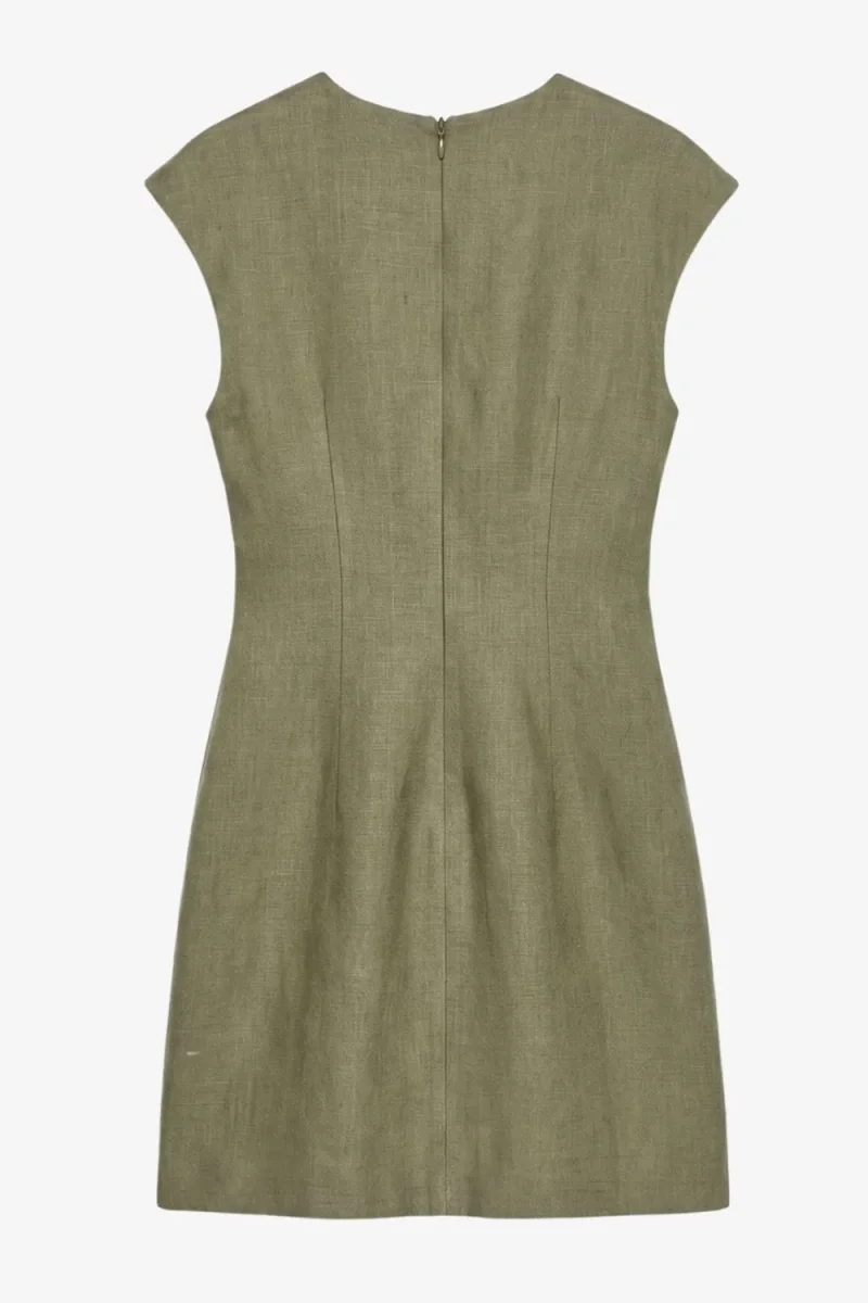 Vestido corto escote pico - Imagen 8