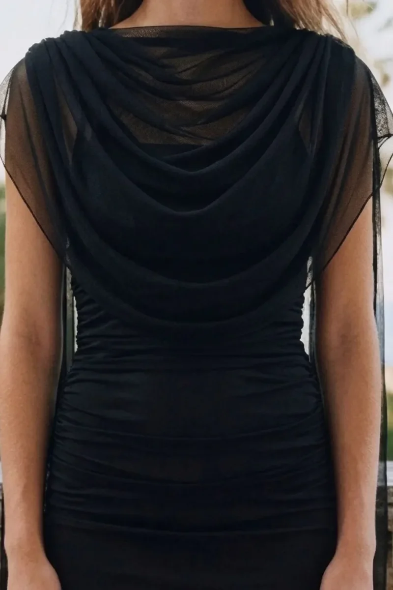 Vestido corto Étoffe de mesh - Imagen 6