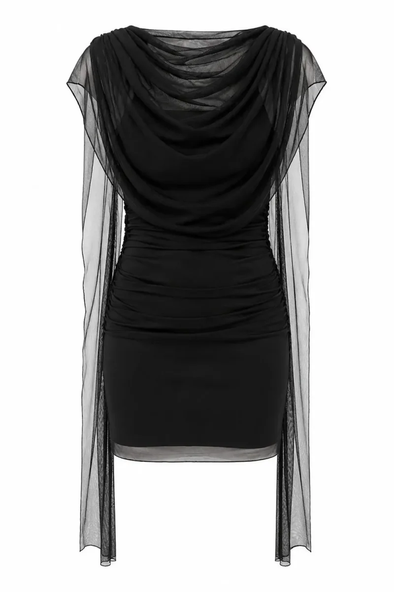 Vestido corto Étoffe de mesh - Imagen 7