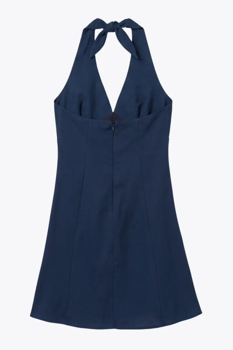 Vestido corto halter lazo - Imagen 8