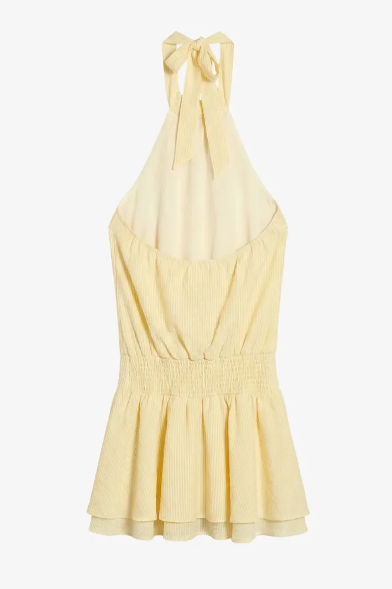 Vestido corto halter rayas - Imagen 8