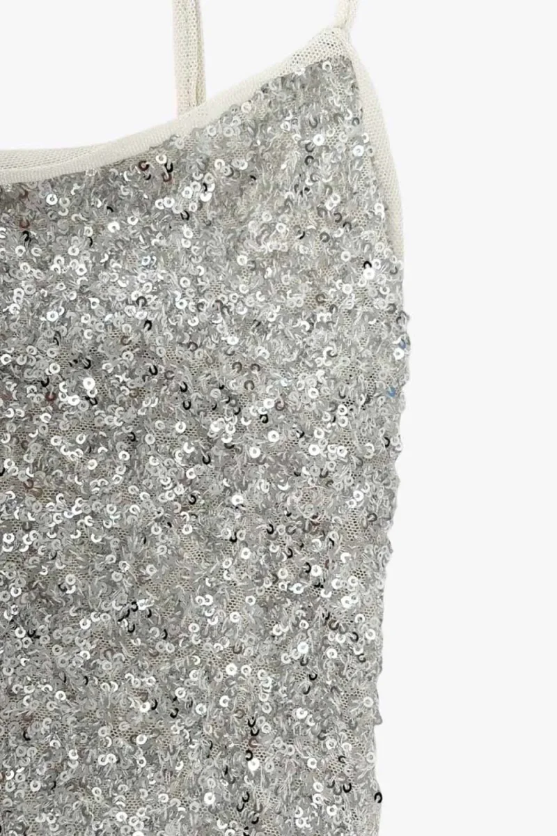 Vestido corto lentejuelas - Imagen 9