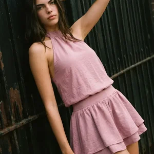 Vestido halter corto