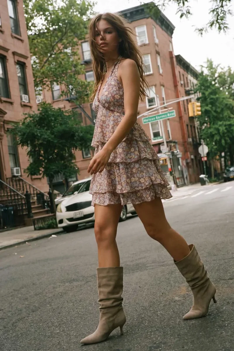Vestido halter floral - Imagen 3